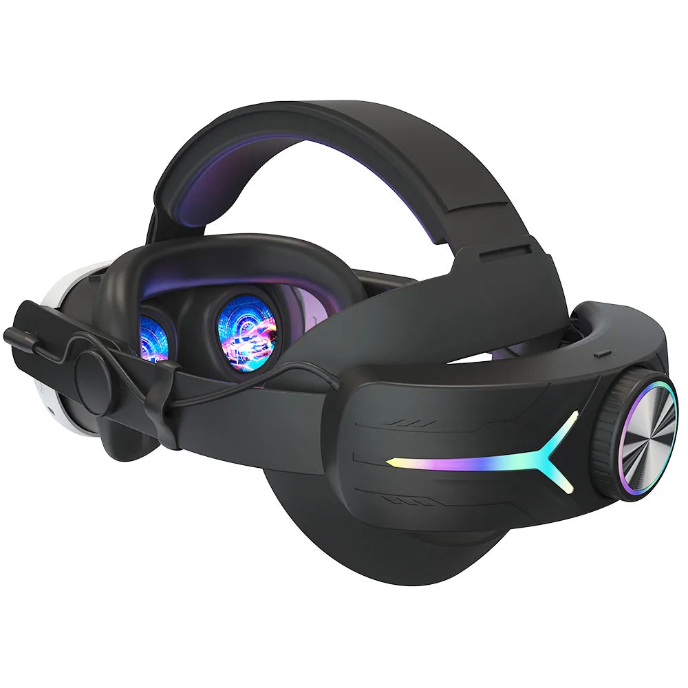 Head Strap Accessories For Meta Oculus Quest 3 Built-in 8000mAh Battery Pack Extended Gaming Time with RGB Light VR Accessories