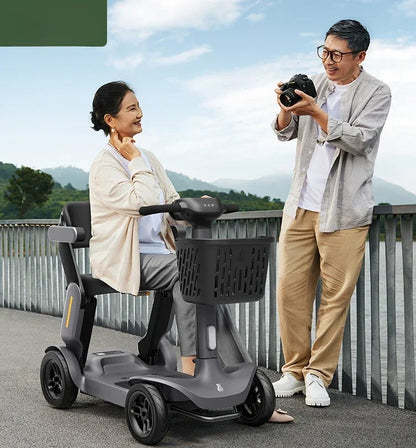 Xiaohongche Elderly Stroller, Four Wheel Electric Vehicle, Intelligent Electric Wheelchair, Foldable Power Assisted Vehicle
