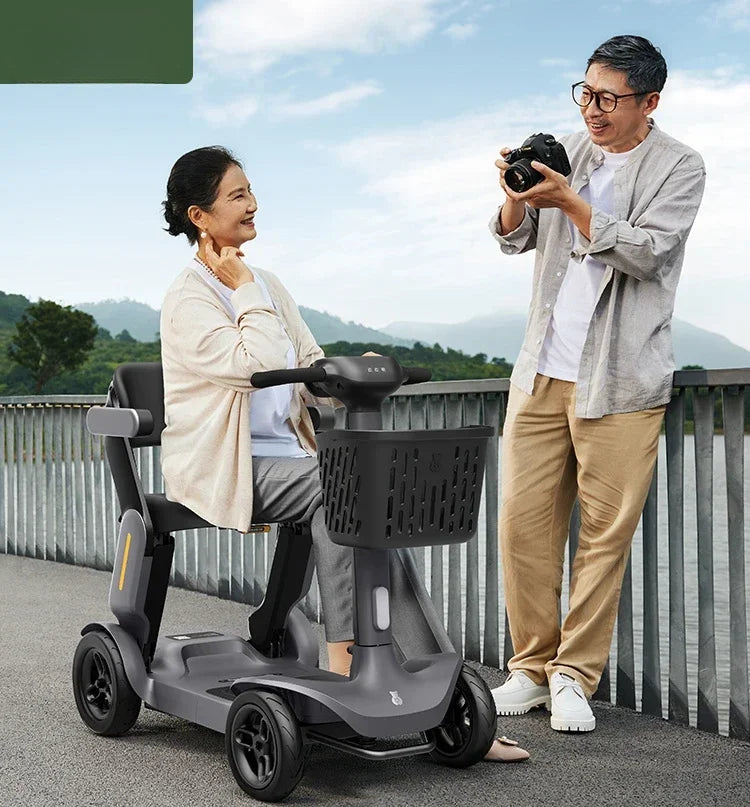 Xiaohongche Elderly Stroller, Four Wheel Electric Vehicle, Intelligent Electric Wheelchair, Foldable Power Assisted Vehicle