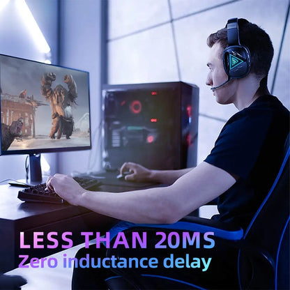 TAIDU THS320 PRO High Quality Wireless Bluetooth Headphones Surround Sound Esports Gaming Earphone  RGB Headsets  Microphones