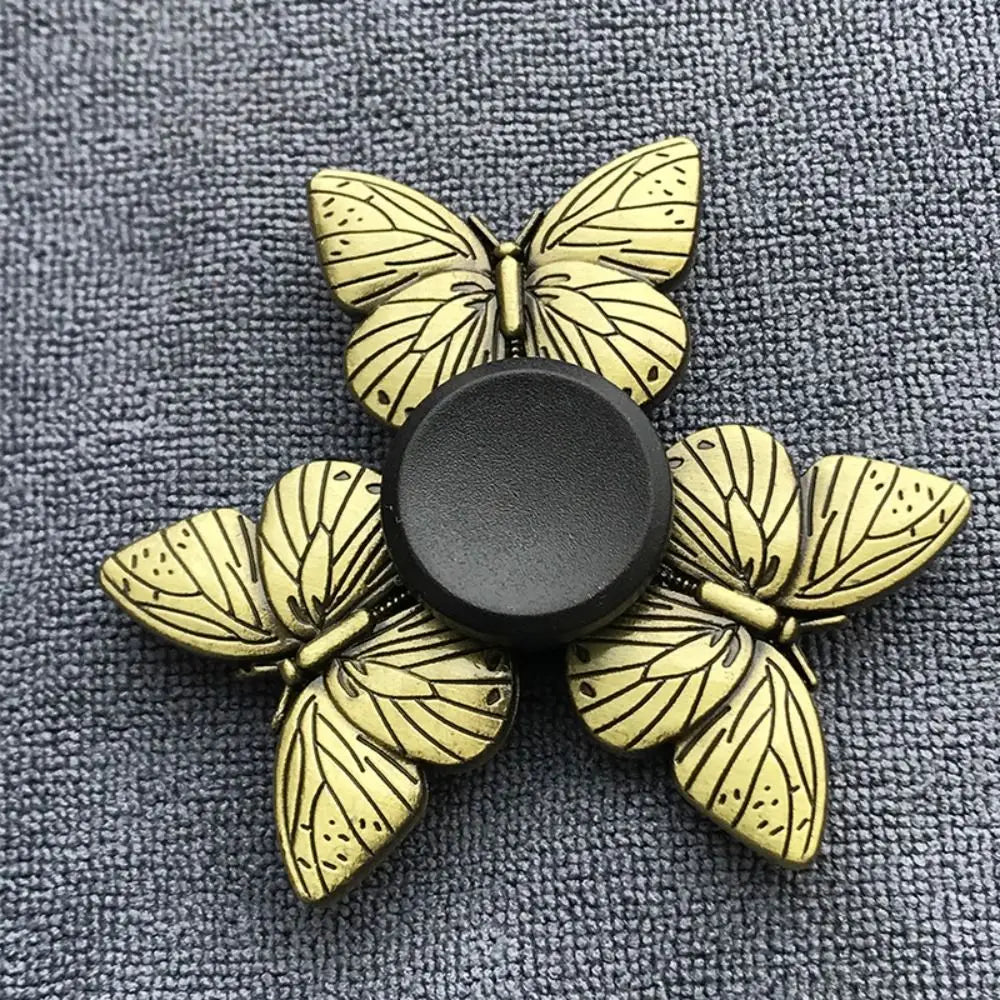 Brass Color Finger Spinner Office Desk Toys ADHD Anxiety Zinc Alloy Fidget Spinner Cool Funny Hand Spinning Adults Gift