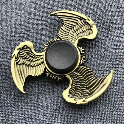 Brass Color Finger Spinner Office Desk Toys ADHD Anxiety Zinc Alloy Fidget Spinner Cool Funny Hand Spinning Adults Gift