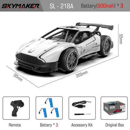 RC Metal Car Toys 1/24 2.4G High Speed Remote Control Mini Scale Model Vehicle Electric Metal RC Car Toys for Boys Children Gift