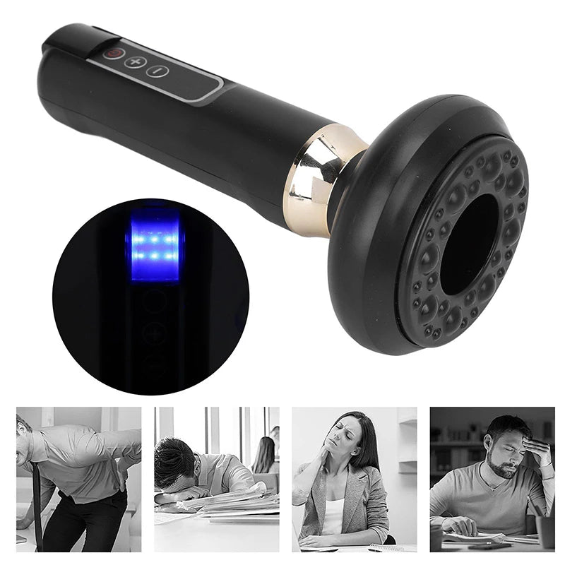 Electric Scraping Meridian Dredging Intelligent Electric Meridian Brush Portable Massager Micro Current Vibrating Apparatus