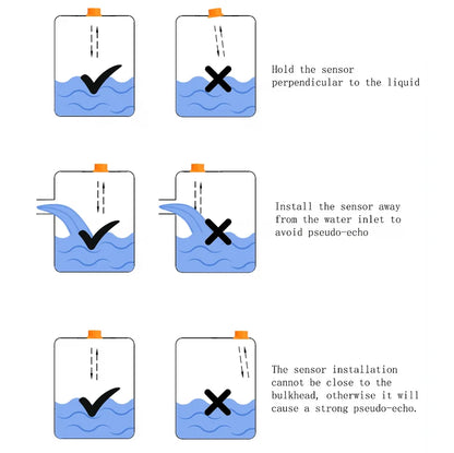Remote Smart Home WiFi Tuya Smartlife APP Water Usage Meter Villa Apartments Remote Tank Monitor Ultrasonic Water Level Sensor