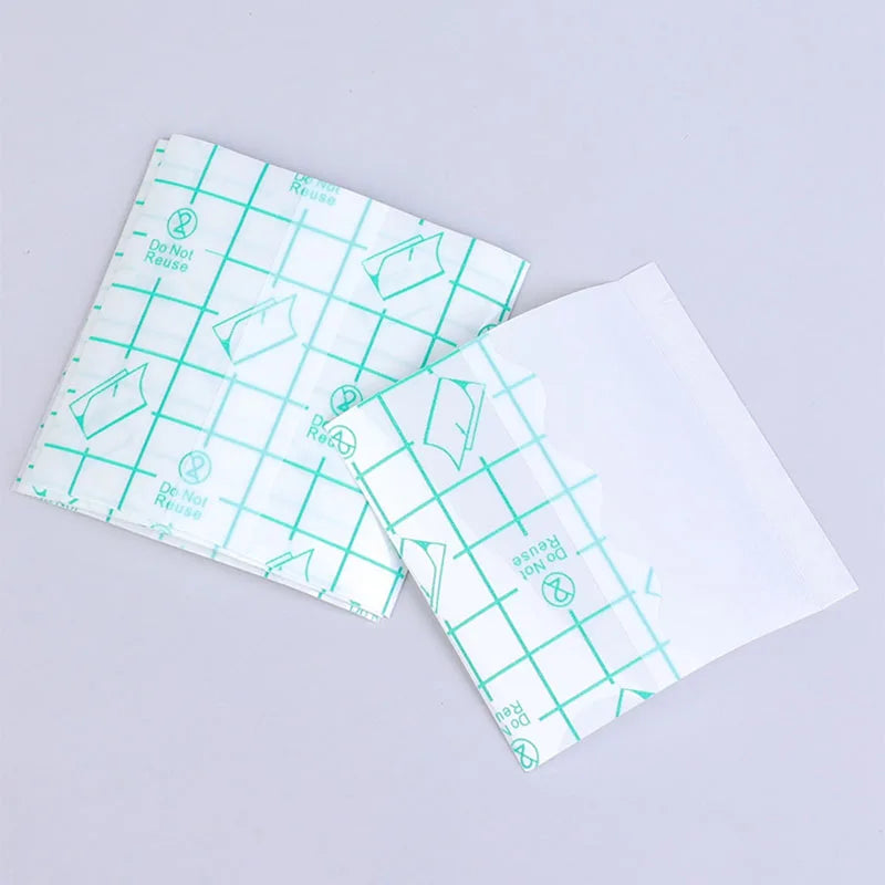 200Pcs Medical Adhesive Waterproof PU Film Transparent Tattoo Film Aftercare Wound Dressing Plaster Tube Catheter Fixation Tape