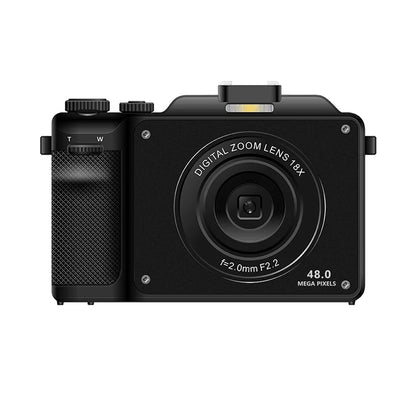Digital Camera Vintage Style 48MP 4K Point and Shoot Camera with 18X Zoom Includes 32GB Card Perfect for Vlogging