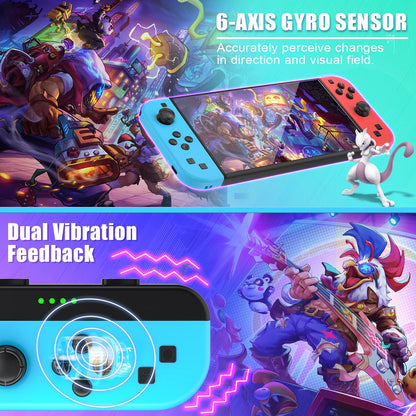 Joycons Gamepad For Nintendo Switch//Lite/Oled/Ios/Android Bluetooth Wireless Controller Joystick With Trubo Video Game Consoles