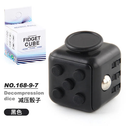 Fashion Decompression Dice Autism Adhd Anxiety Relieve Toy Adult Kids Fingertip Press Button Toys Rainbow Dice Antistress Cube