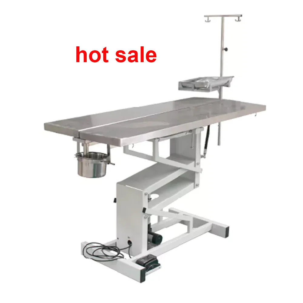 Vet Instrument Pet Animal Mesa Quirurgica Veterinaria Surgical Bed Electric Operation Veterinary Table Medical With IV Pole