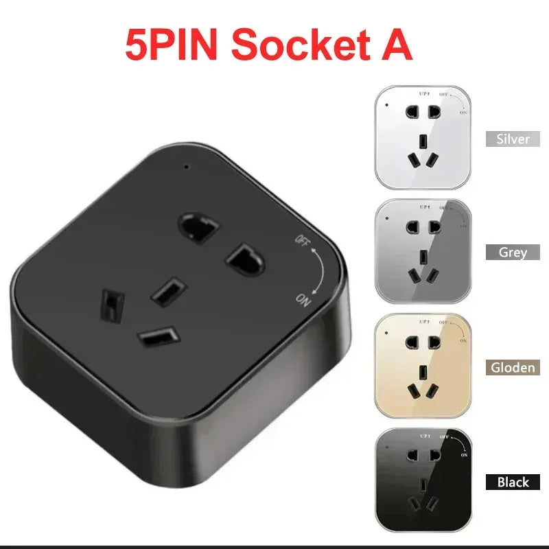Power Movable Power Track Socket Appliances Popular US/UK/EU/FR Universal Outlets Wall Electrical Plug Adapter with USB/LED