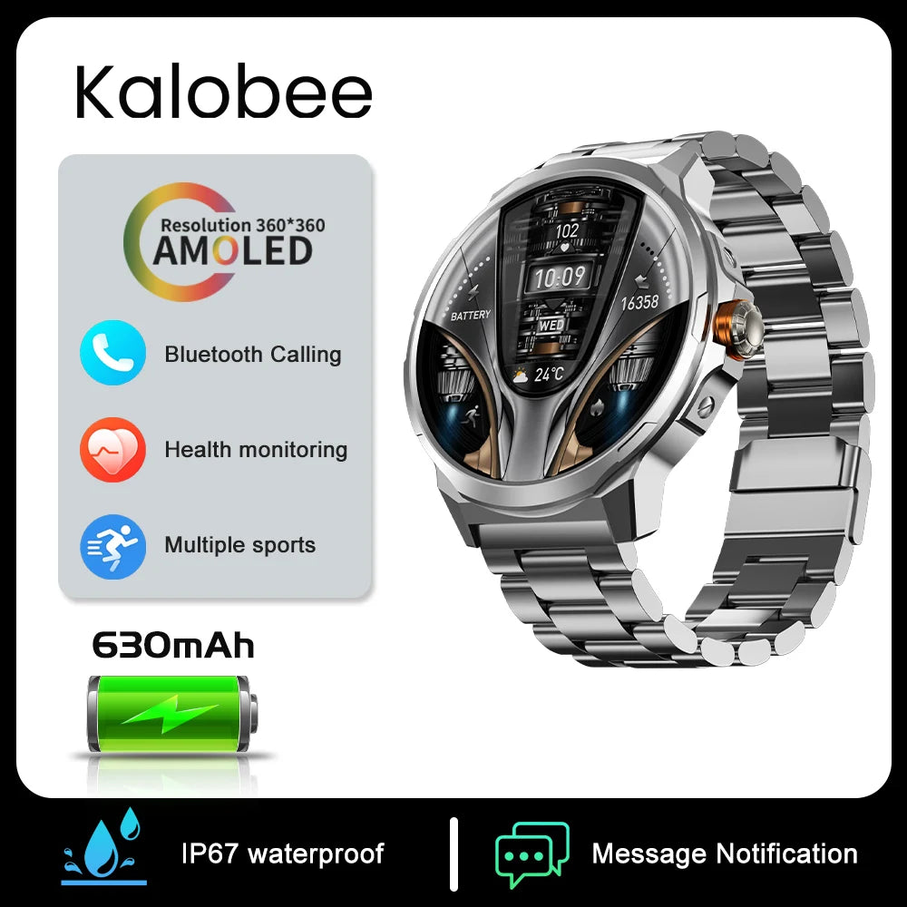Kalobee SK50 Smart Watches for Men,Answer / Make Call,1.85" Big Screen Fitness Tracker,Waterproof Watch for Android iOS Phones