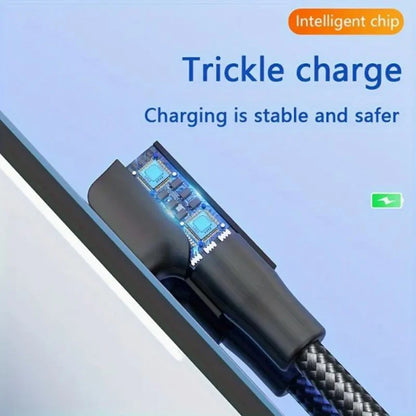 Xiaomi 120w USB Type C Super Charging Cable L Shape 90 Degree Fast Charging 6A For Huawei Xiaomi Samsung