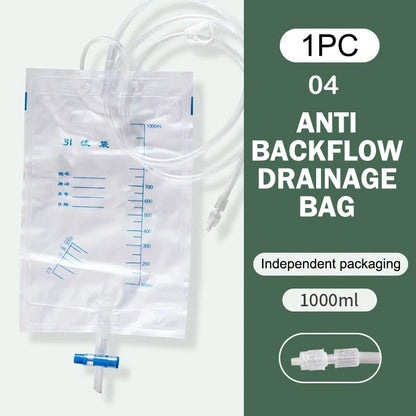 External Disposable Sterile Urine Bag PVC Storage Urinary Drainage Sack Pee Collection Bags With Cross Valve Catheter