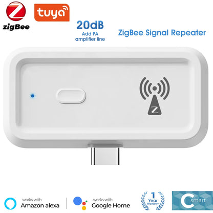 Tuya Smart Home Zigbee Repeater Signal Type C Amplifier Extender Automation Devices Works with ZigBee Gateway Hub Smart Life APP