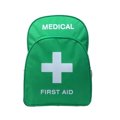 Red Emergency Bag First Aid Backpack Empty Medical Bag Treatment First Responder Trauma Bag for Preschool Child Care Center