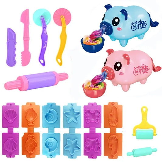 Children Dough Tool Set 3D Plastic Mold And Dough Clay Knife Mold Boys And Girls DIY Toy Cutting Roller And Game Accessories
