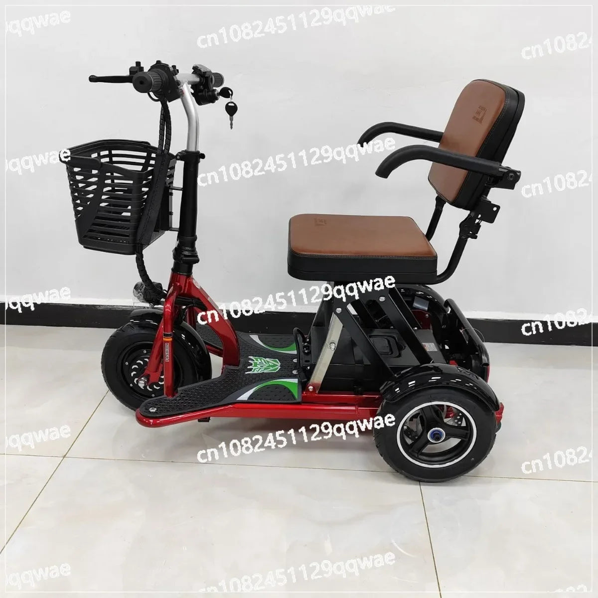 Folding Leisure Commuting Mini Portable Three Wheeled Electric Vehicle for Disabled People, Electric Wheelchair
