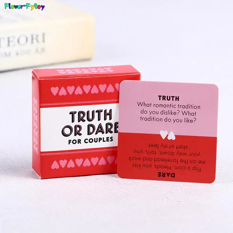 1SET Truth or Dare for Couples 51 Questions and Challenges Sexy Date Night Card Game for Couple Naughty Adult Game Drink