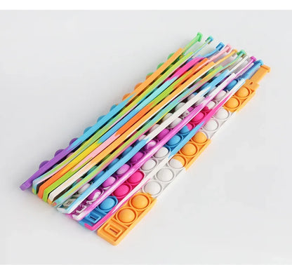 Decompression Bubble Bracelet, Educational, Decompression, Finger Music, Silicone Bracelet, Toys For Children And Adult