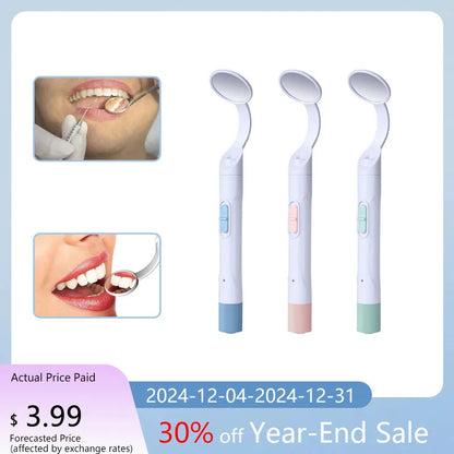 Dental Led Light Mouth Mirror Portable Reusable Dentist Oral Checking Anti Fog Bright Tooth Care Hygiene Clean Instrument
