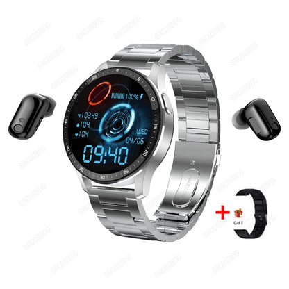 2023 New Wireless Bluetooth TWS Two In One Headset Smart Watch Men Women Healthy Sport Fitness Music Watches For Android IOS