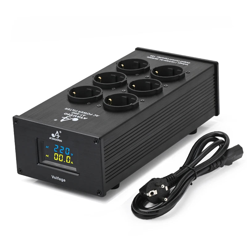Hi-end EU Hifi Power Filter for Standard EU Socket Noise-free Audio Purifier Filter Power Conditioner with EU Outlets Strip