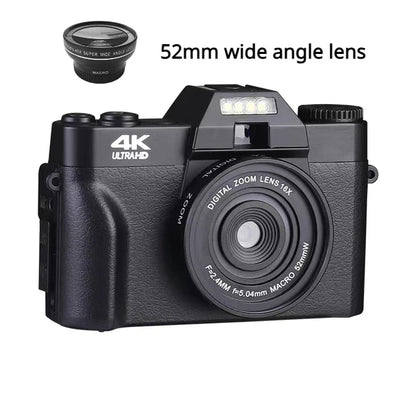 4K HD 48MP Retro Digital Camera 4K HD Professional Digital Camera WIFI Webcam Wide Angle 16X Digital Zoom Camcorder flip screen