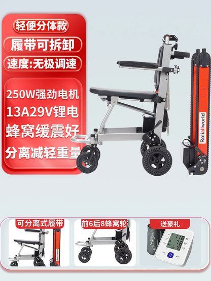 Electric stair climbing wheelchair up and down the elderly automatic track
