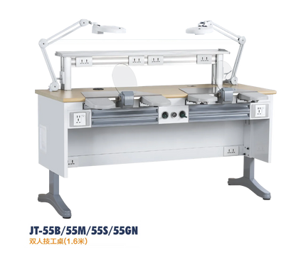 Dental technician desk double seats workbench dentist 1.6m workstation dentistry technician table hospital console