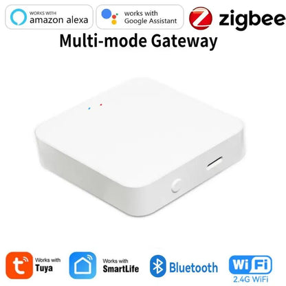 Tuya ZigBee Multi-mode Gateway Hub Smart Home WiFi Bridge Bluetooth Mesh Smart Life Remote Control Works With Alexa Google Home