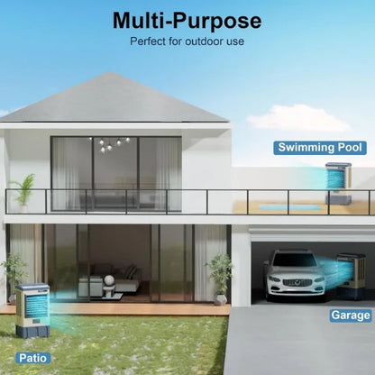 3531 CFM Evaporative Cooler, Portable Air Conditioner with Continuous Auto Fill,10.6 Gal Water Tank, Scroll Casters