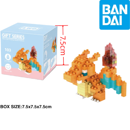 Pokemon Small Simple Building Blocks Pikachu  anime figure  Action Toys Graphics Diamond Mini Model Pocket Monster Collect Gift