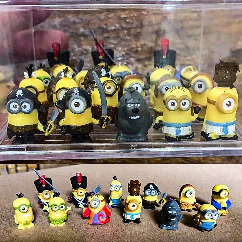 Minion Blind Box Mystery Pockets Ornament Series Action Figurine Peripheral Suprise Box Birthday Gift for Kids