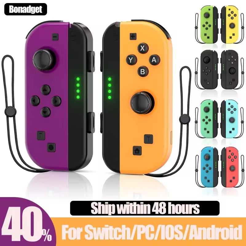 Joycons Gamepad For Nintendo Switch//Lite/Oled/Ios/Android Bluetooth Wireless Controller Joystick With Trubo Video Game Consoles