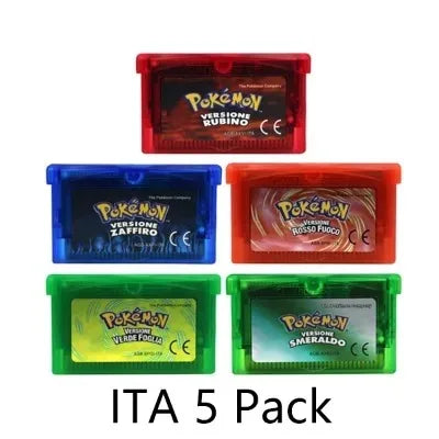 GBA Game 32 Bit Video Game Cartridge Console Card Pokemon Emerald Ruby FireRed LeafGreen Sapphire Multi-language for GBA/NDS