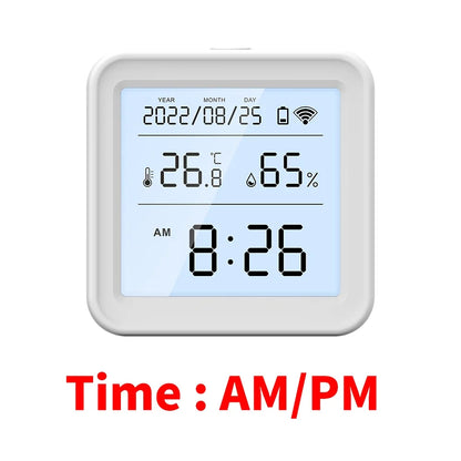 Tuya WIFI Temperature Humidity Sensor Hygrometer Thermometer Smart Home Backlight Smart Life Support Alexa Google Assistant