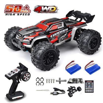 1:16 75KM/H or 50KM/H 4WD RC Car with LED Remote Control Cars High Speed Drift Monster Truck for Kids Vs Wltoys 144001 Toys