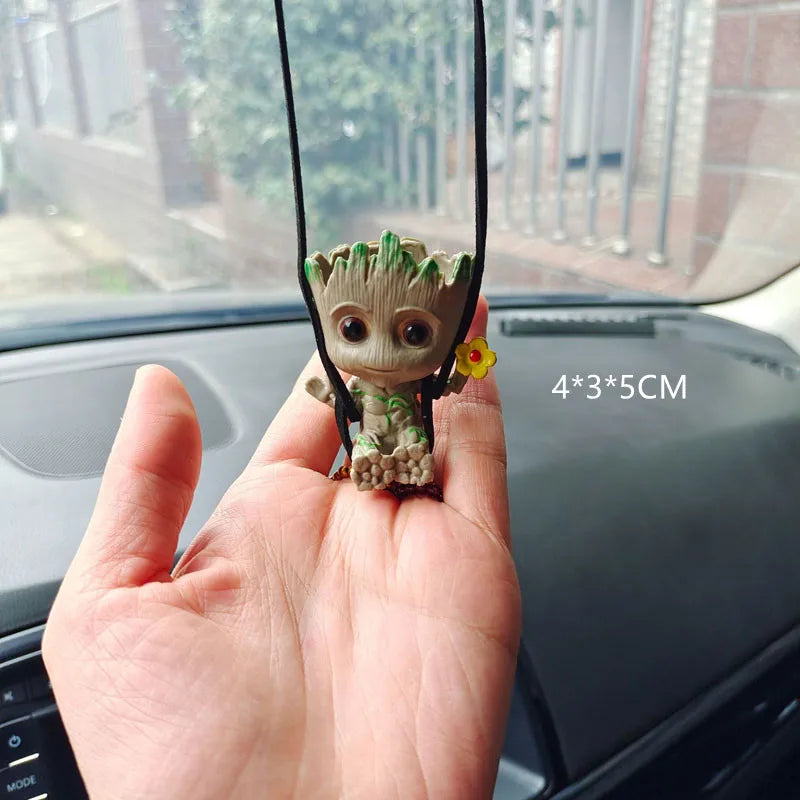5-6Cm Tree Man Groot Guardians of The Galaxy Marvel Avengers Anime Mini Toys Action Figure Sitting Groot kids Toys Gifts