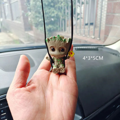 5-6Cm Tree Man Groot Guardians of The Galaxy Marvel Avengers Anime Mini Toys Action Figure Sitting Groot kids Toys Gifts