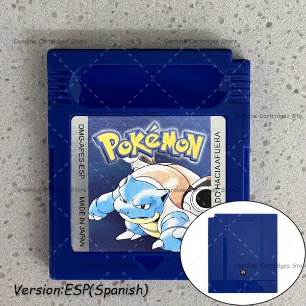 GBC Video Game Cartridge Console Card Pokemon Blue/Crystal/Green/Gold/Red/Silver/Yellow Full-size Chip with Multi-language