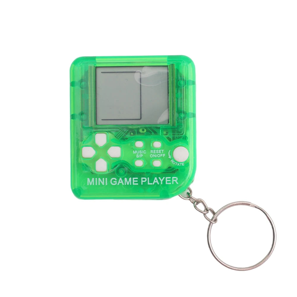 Pocket Mini Classic Game Machine Keychain Anti Lost Key Ring Children Handheld Retro Nostalgic Game Console Video Game Players