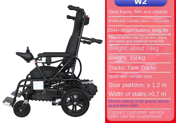 Electric stair climbing wheelchair foldable special artifact for the elderly intelligent automatic stair climbing machine