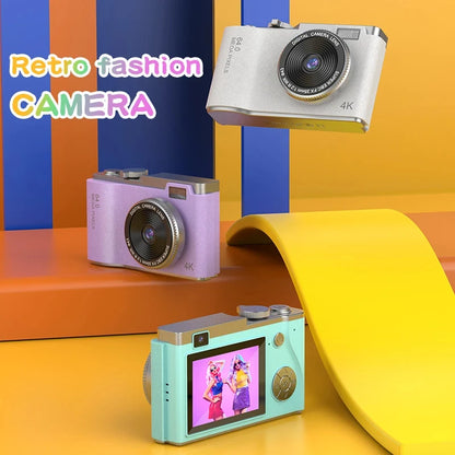 HD Digital Camera Children Camcorder 2.4" 64MP Autofocus Vlogging Camera Compact Cameras for Kid Adult Beginners Rechargeable