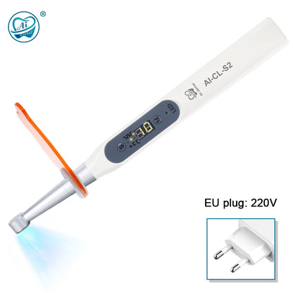 AI-CL-S2 Dental Wireless LED Curing Lamp 360 Degree Rotation with 4 Lighting Modes 1 to 40 Seconds Cure Dentistry Equipment