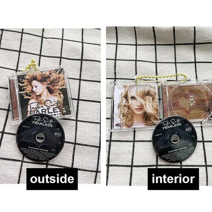 1pcs Custom mini CD case NFC Play songs DIY Artist Singer Music CD Smart Keychain Backpack decorative hangings