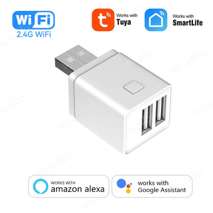 Tuya Smart WiFi Zigbee 1-3 Gang Mini USB Power Adaptor Charging Plug Smart Life APP Timing Voice Control Via for Alexa Google