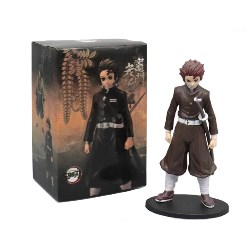 Demon Slayer Action Figure Anime Same Style Doll Toy Kamado Tanjiro Nezuko Zenitsu Collection Model PVC Material Birthday Gifts