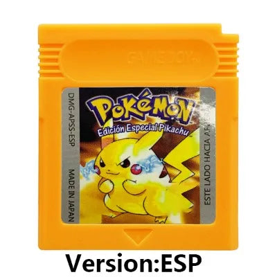 GBC 16-bit Game Video Game Cartridge Console Card Pokemon Red Blue Crystal Golden Green Silver Yellow with Multi-language
