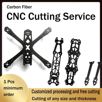 Customized Carbon Plate Drones Accessories CNC Machining Set  Drone Frame  Carbon Fiber Frame FPV